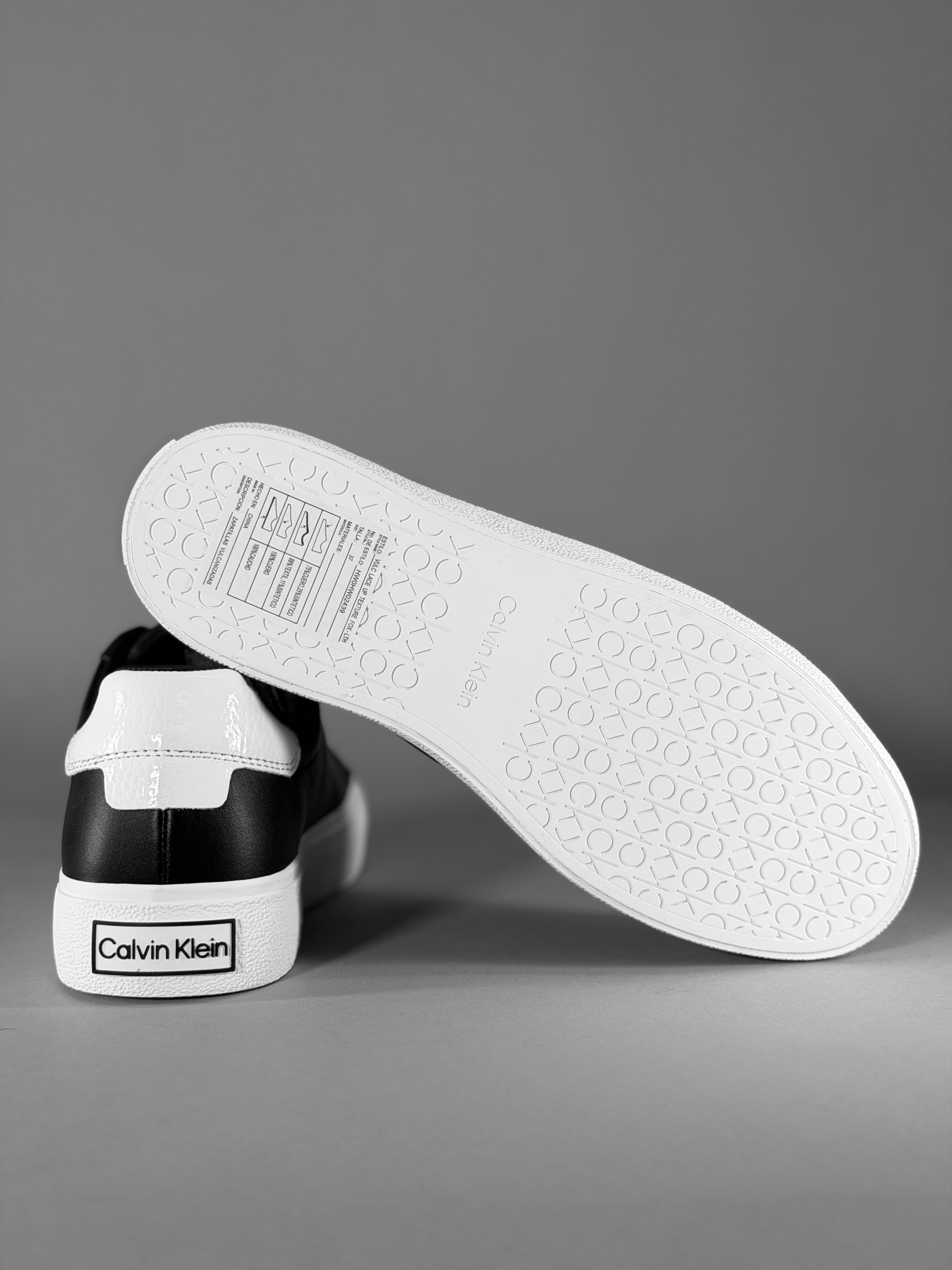 CALZADO MUJER CALVIN KLEIN VULC LACE UP TEXTURE FOX LTH HW0HW02439-0GS