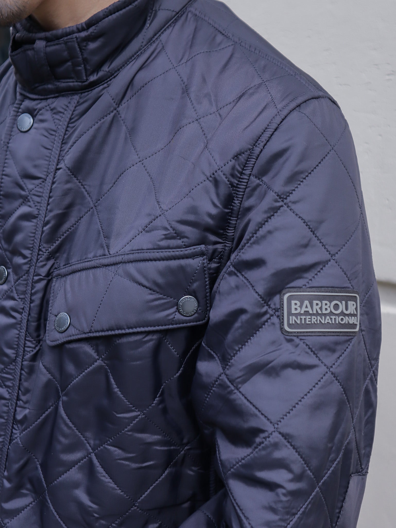 Chaqueta Barbour International - Ariel Polar Quilted Navy