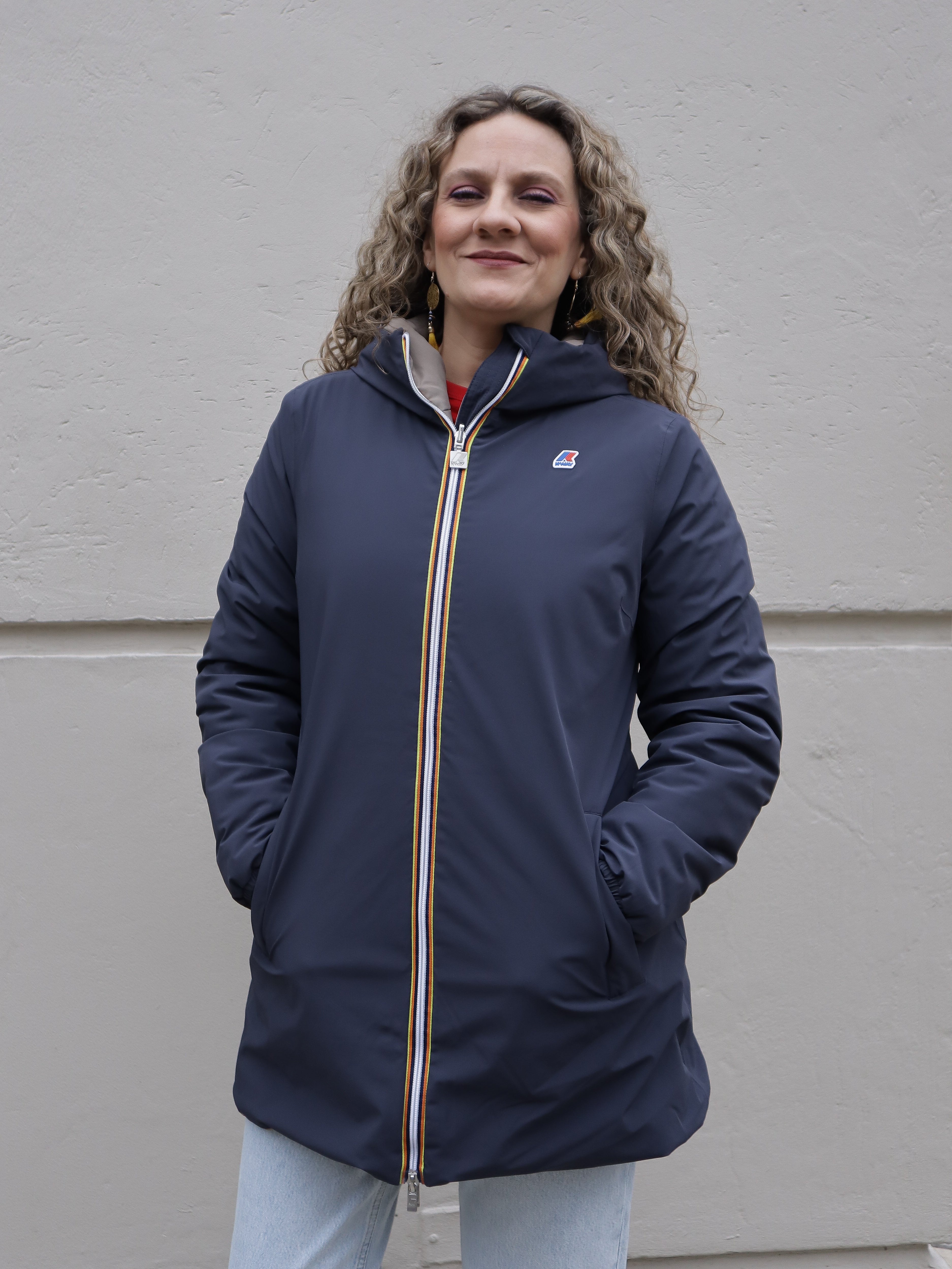 Chaqueta K-way Mujer SOPHIE WARM REVERSIBLE Mid BLUE DEPTH